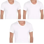 3’lü Denizci Askeri Beyaz Fanila Tişört