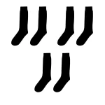 3’lü Havacı – Denizci Askeri Yazlık Siyah Çorap