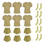6’lı Karacı Askeri Kıyafet Seti (Yeşil (Haki) Fanila – Yeşil (Haki) Boxer – Yeşil (Haki) Çorap)