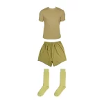 Tekli Karacı Askeri Kıyafet Seti (Yeşil (Haki) Fanila – Yeşil (Haki) Boxer – Yeşil (Haki) Çorap)