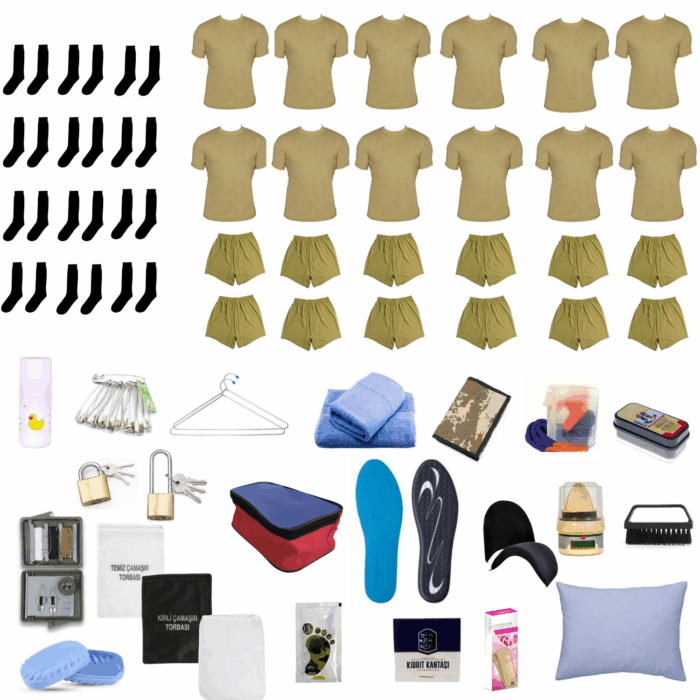 12’li Jandarma Yazlık Tam Set – Bedelli – Uzun Dönem Askeri Set (Kıyafet + Malzeme) - Görsel 1
