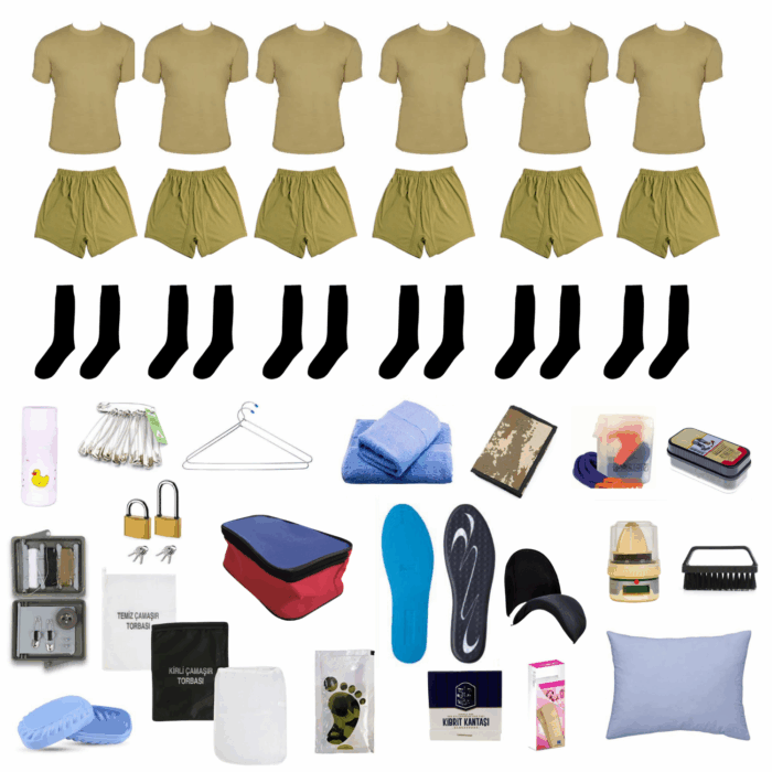 6’lı Jandarma Yazlık Tam Set – Bedelli – Uzun Dönem Askeri Set (Kıyafet + Malzeme) - Görsel 1