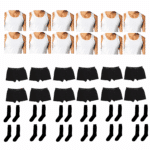 Denizci Askeri Kıyafet Seti (Beyaz Fanila – Siyah Boxer – Siyah Çorap)