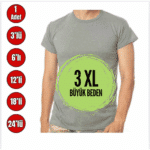 Büyük Beden 3XL Havacı Askeri Gri Fanila Tişört