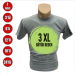 Büyük Beden 3XL Havacı Askeri Gri Fanila Tişört